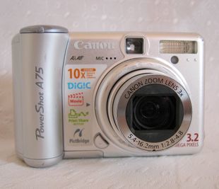 回顾经典 正品Canon PowerShot A75 CCD数码相机，效果出众，赠送1G卡
